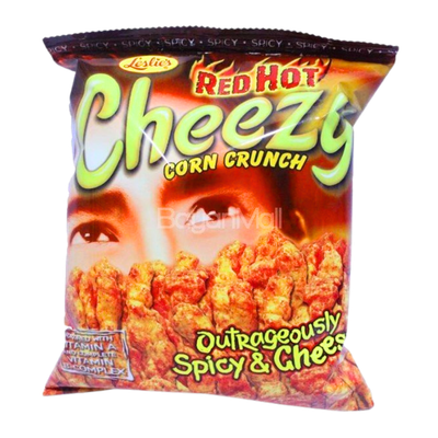Leslie Cheezy Corn Crunch Outrageously Spicy &amp; Cheesy