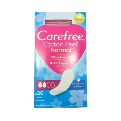 Carefree Cotton Feel Normal x20 Panty Liner