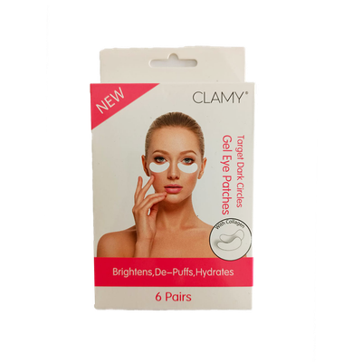 Clamy Gel Eye Patches - Brightens, De-puff and Hydrates (6 Pairs)