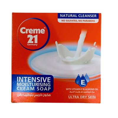 Creme 21 Intensive Moisturizing Cream Soap - Ultra Dry Skin ( NO SULFATE) 125g