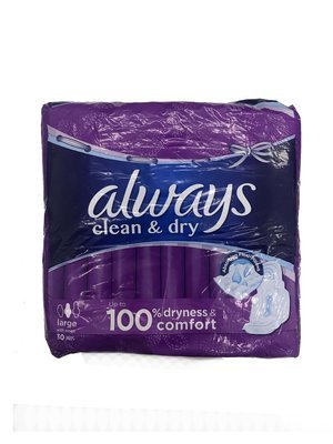 Always Cool & Dry Maxi Thick Large 30pads with Wings