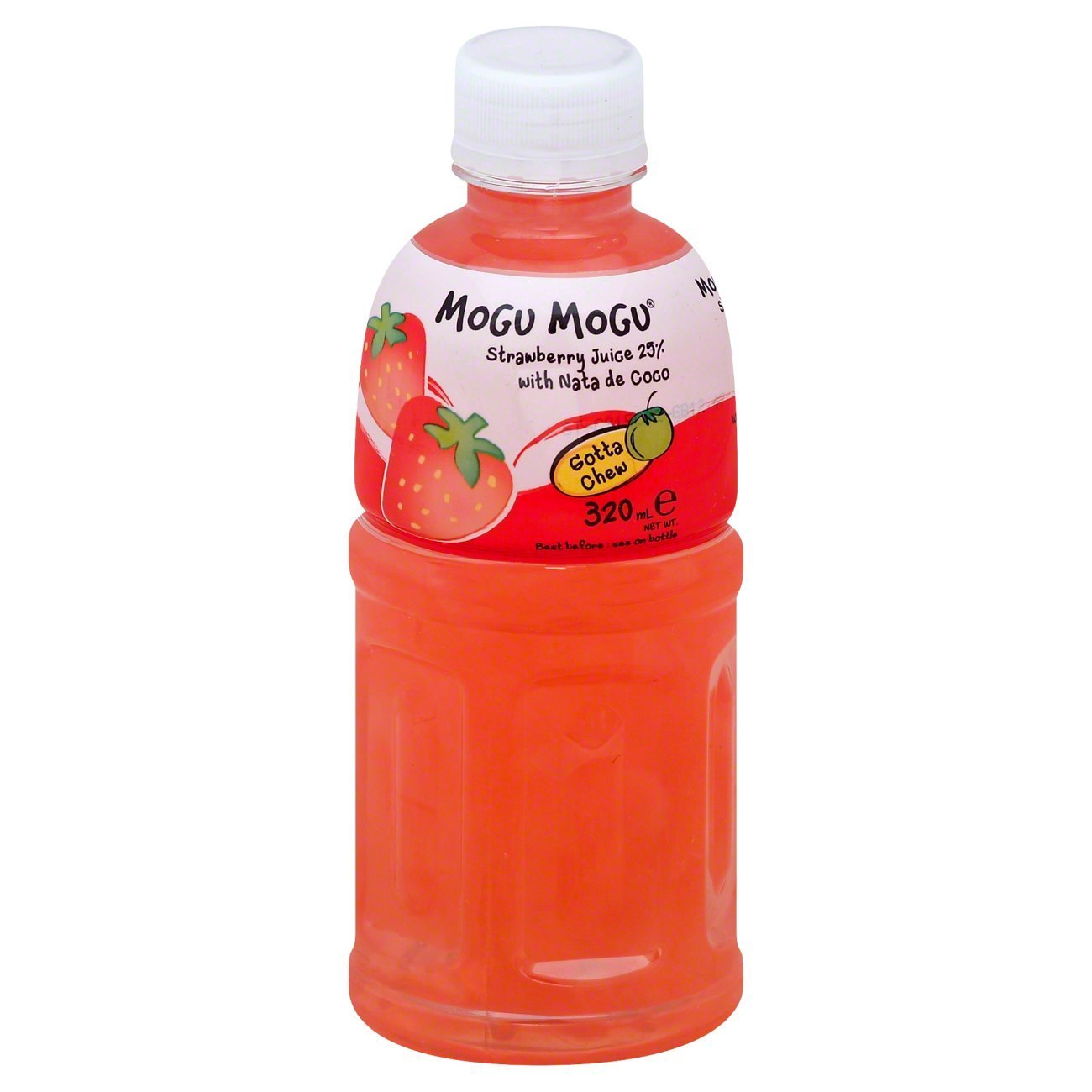 Mogu Mogu Strawberry Flavored Drink with Nata De coco