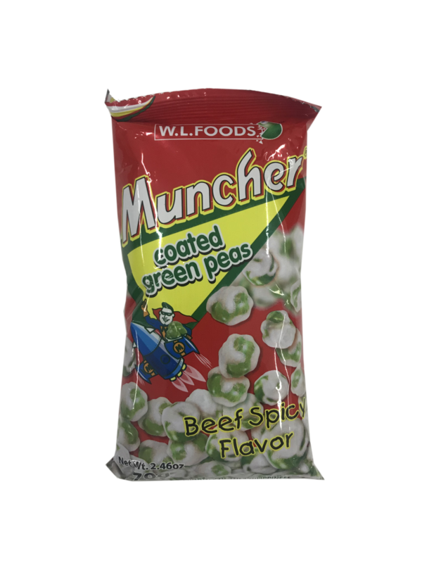 WL Foods Muncher Coated Green Peas Beef Spicy Flavor 70g