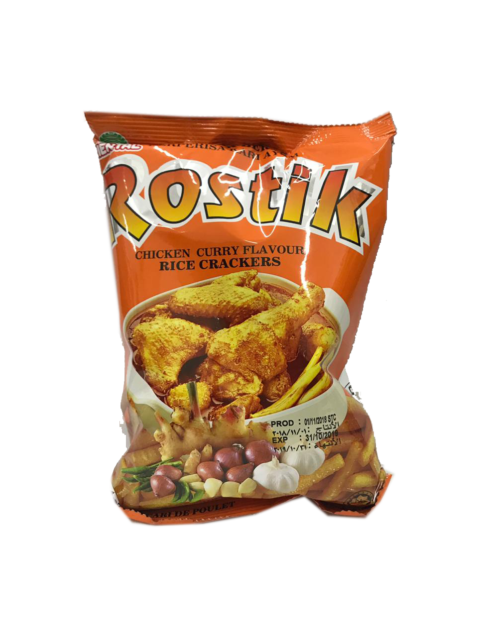 Rostik Chicken Curry Flavor Rice Cracker 60g