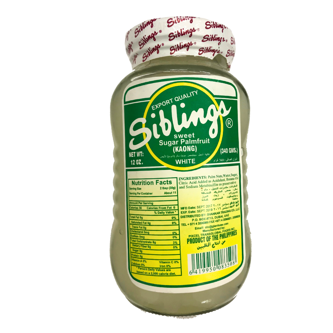 Siblings Sweet Sugar Palm Fruit (Kaong) White 340g