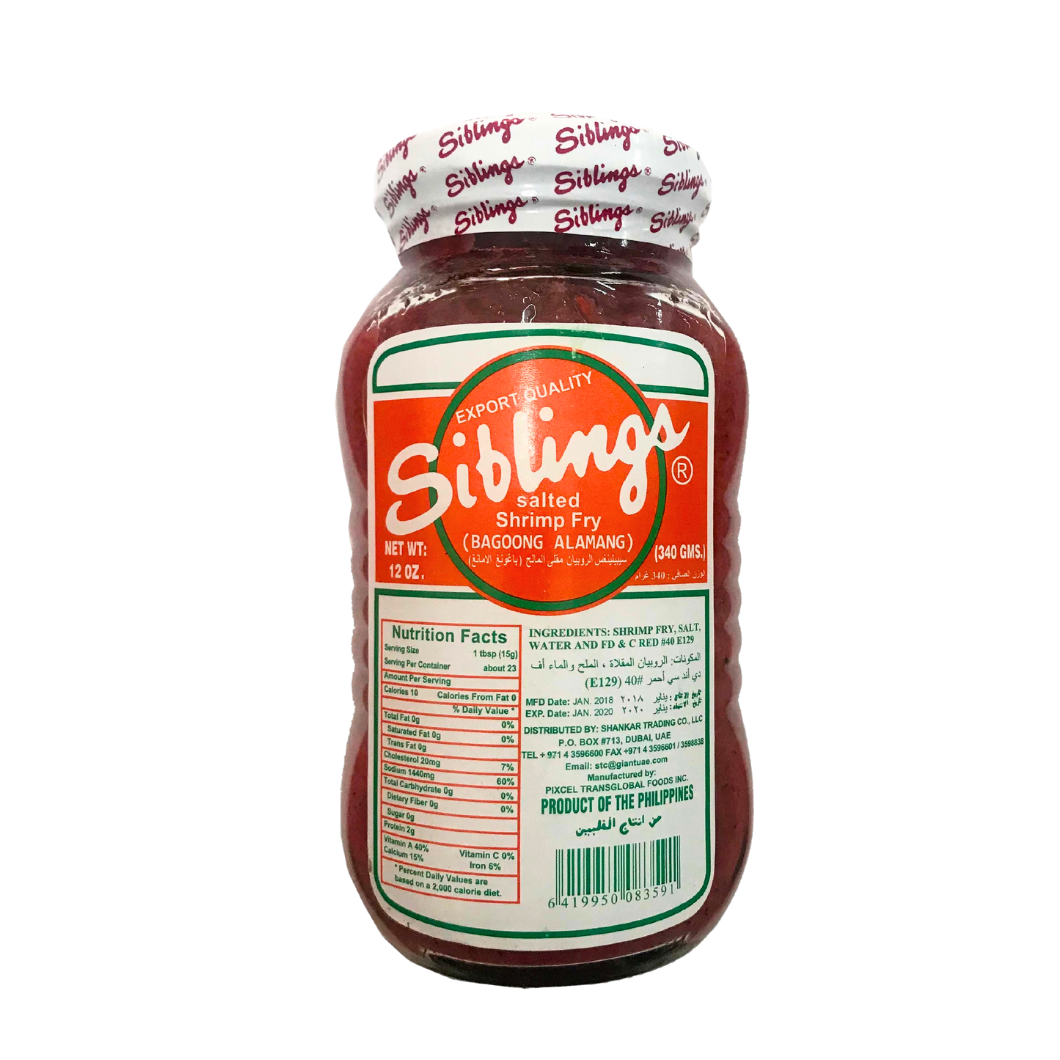 Siblings Salted Shrimp Fry (Bagoong Alamang) 340g