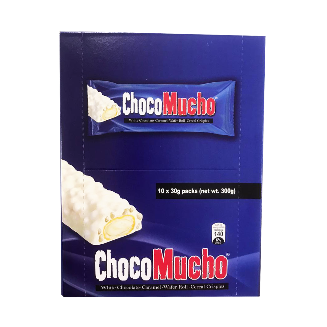 Choco Mucho White Chocolate Caramel Wafer Roll Cereal Crispies (10pc) 300g