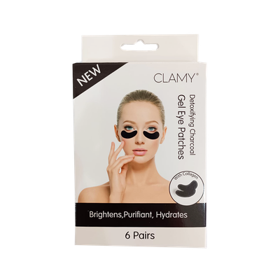Clamy Gel Eye Patches (Detoxifying Charcoal) 6 pcs