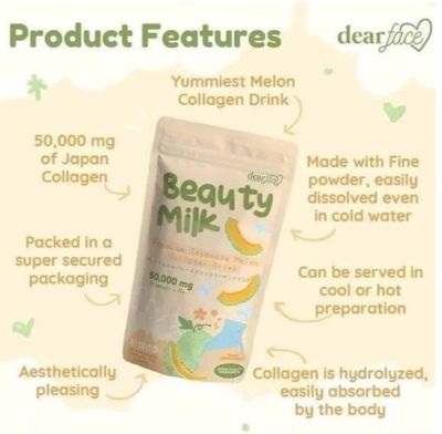Dear Face Beauty Milk Japanese Melon Collagen Drink 180g