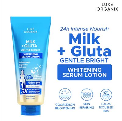 Luxe Organix Milk + Gluta Whitening Serum Lotion 350ml