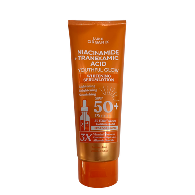 Luxe Organix Whitening Serum Lotion SPF 50 200ml (Youthful Glow)