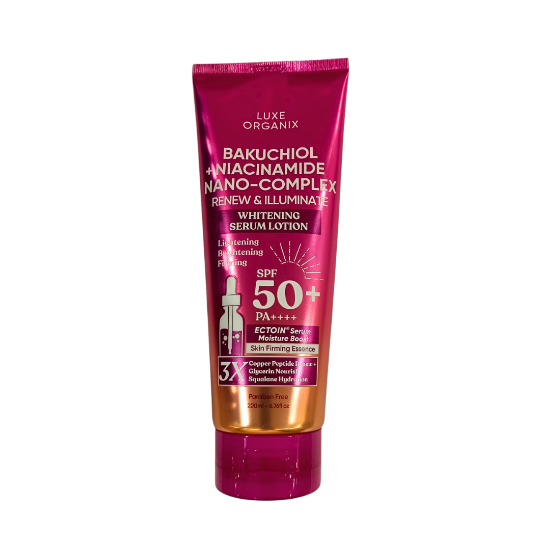 Luxe Organix Whitening Serum Lotion SPF50 200ml (Renew &amp; Illuminate)
