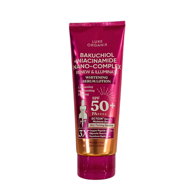 Luxe Organix Whitening Serum Lotion SPF50 200ml (Renew &amp; Illuminate)