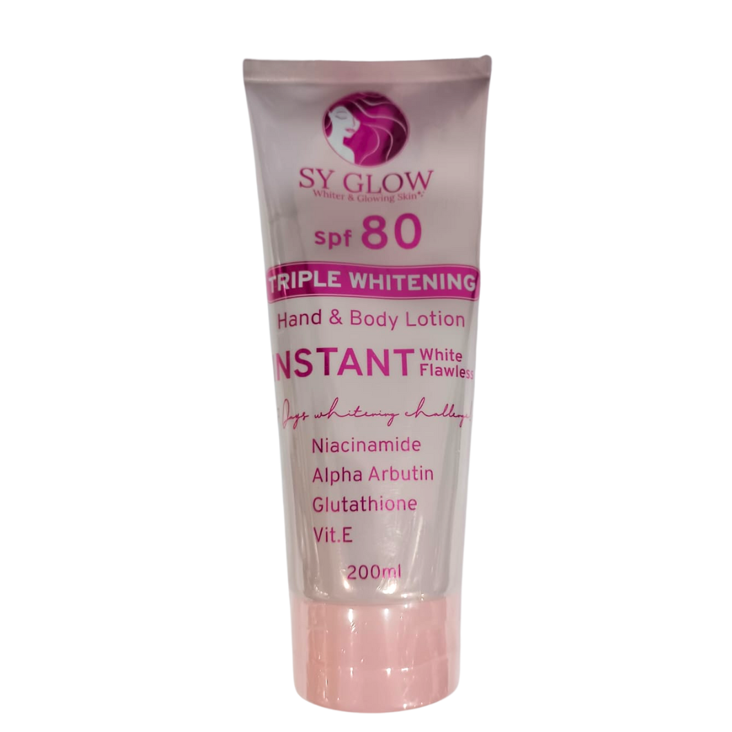 SY Glow Triple Whitening Hand &amp; Body lotion SPF80 200ml