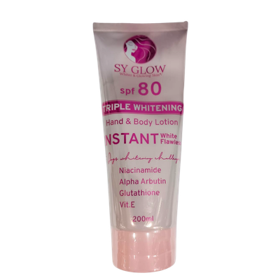 SY Glow Triple Whitening Hand &amp; Body lotion SPF80 200ml