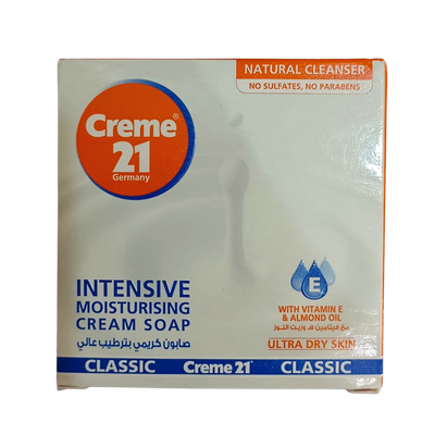 Creme 21 Intensive Moisturizing Cream Soap - Classic ( NO SULFATE) 125g