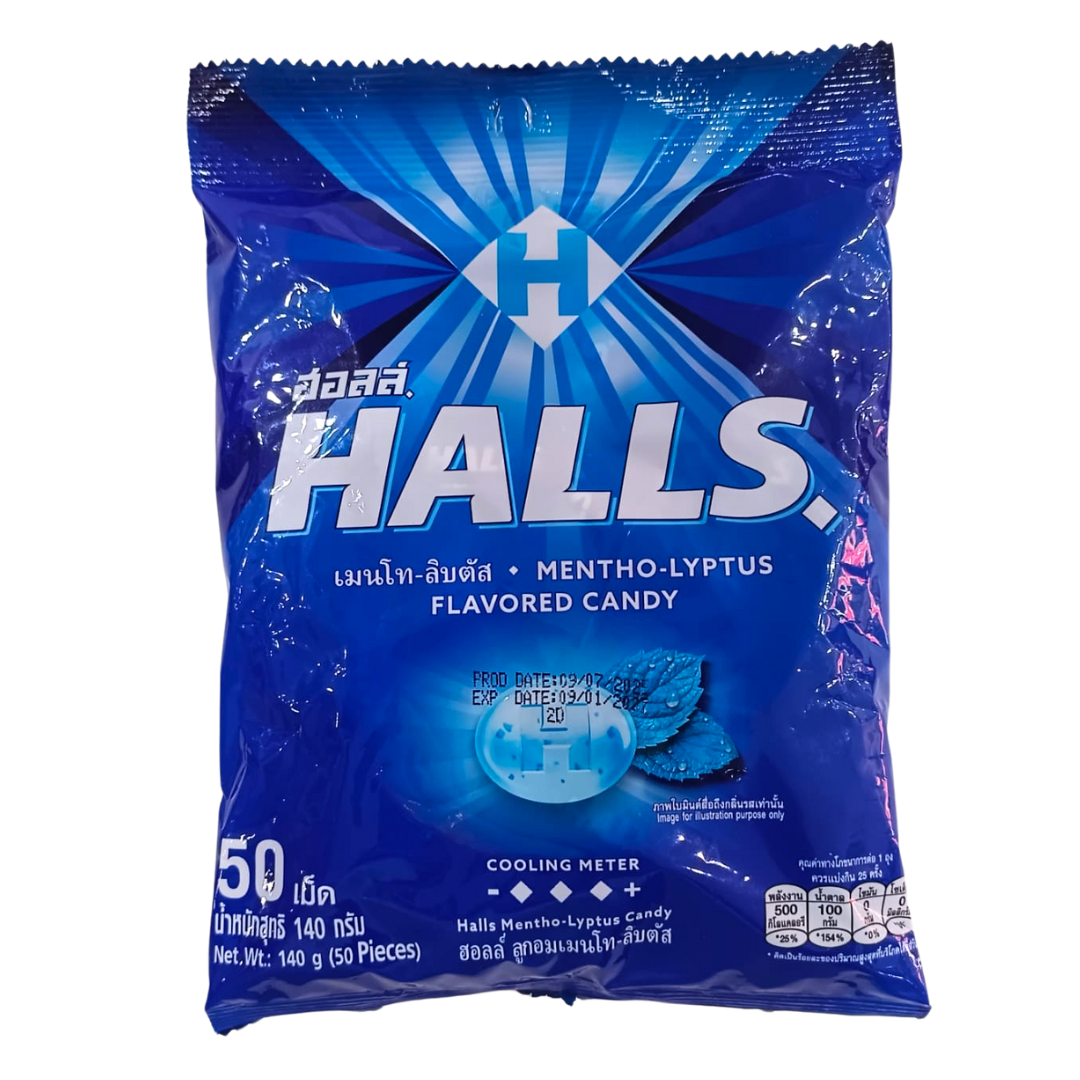 Halls Flavored Candy 50pcs (Menthol)