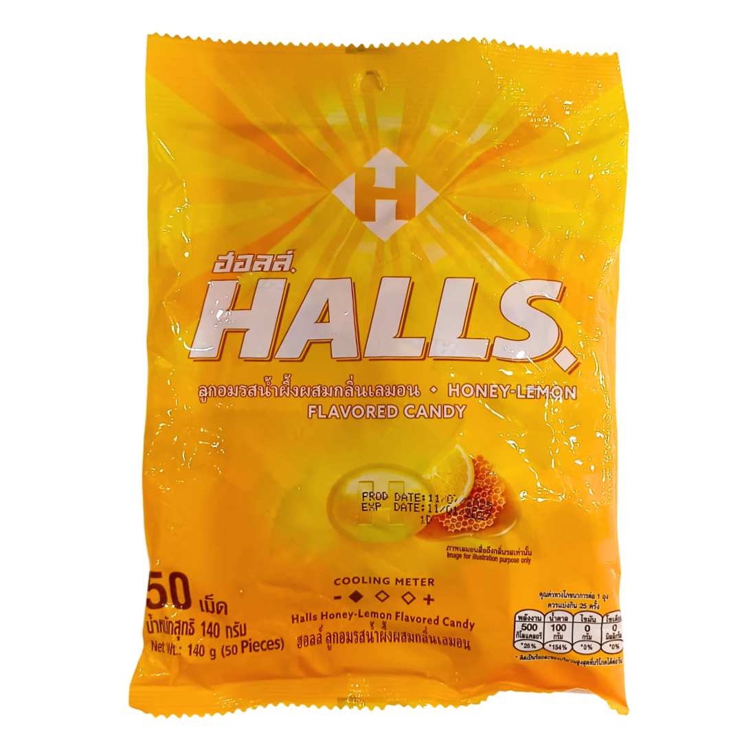 Halls Flavored candy 50pcs (Honey Lemon)