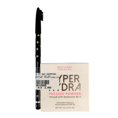 PROMO - Briliant Pressed Powder (Light)  + Clamy Eyebrow Pencil 2