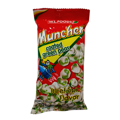 WL Foods Muncher Coated Green Peas (Beefy Spicy Flavor 70g