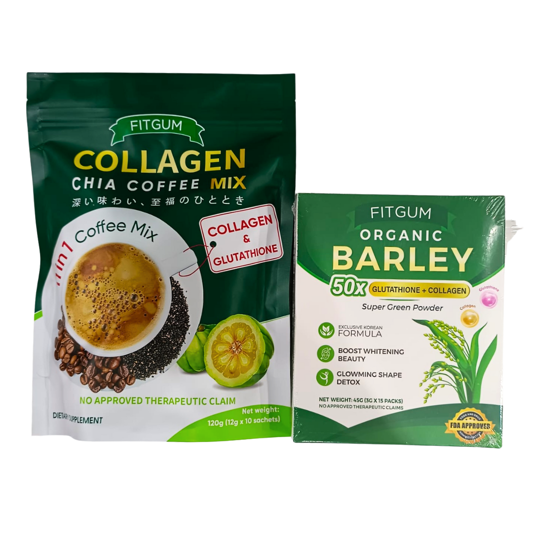 PROMO - Fitgum Collagen Chia Coffee + Organic Barley
