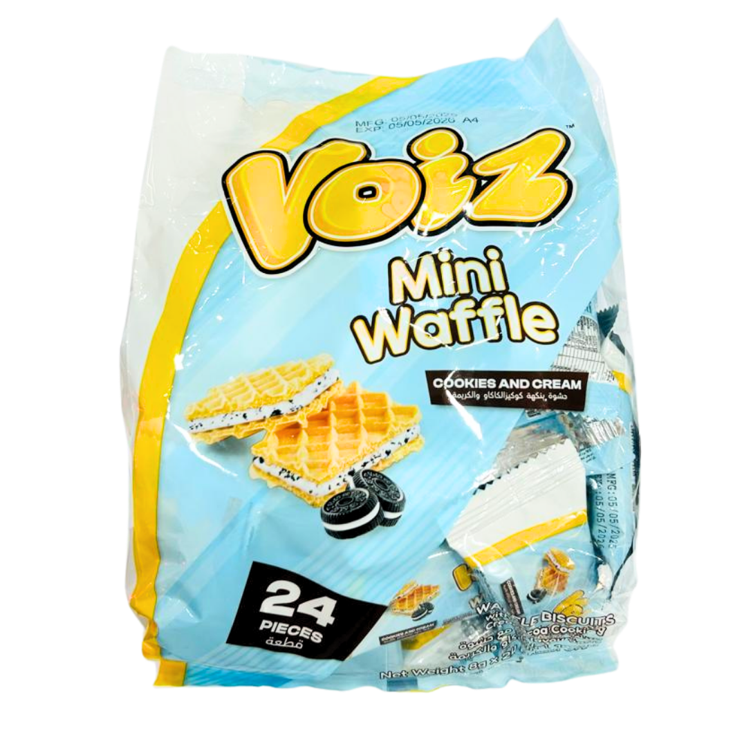 Voiz Mini Waffle (Cookies and Cream) 24pcs