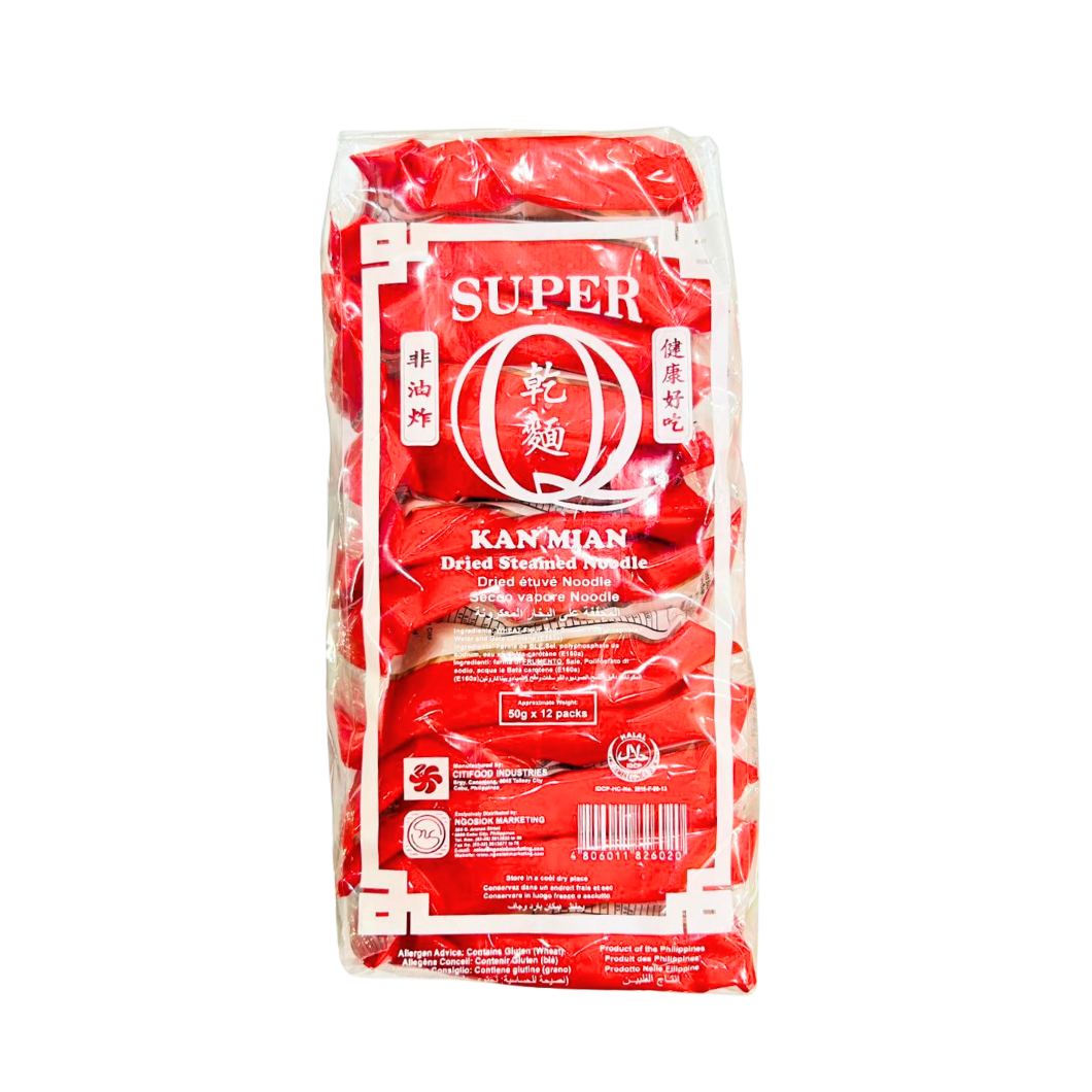 Super Q Kan Mian Dried Steamed Noodle (Pack 12pcs)