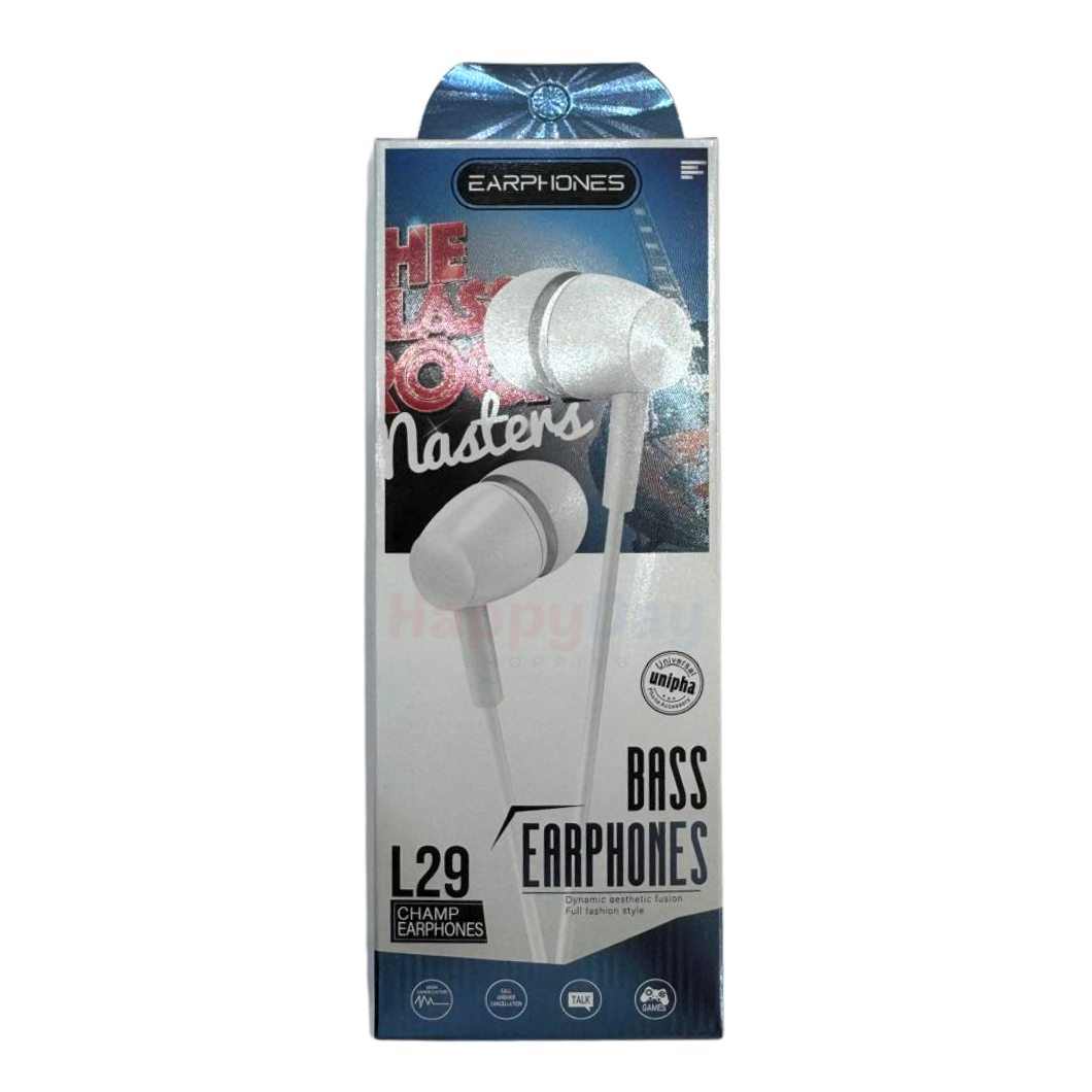 Earphones Bass L29 White
