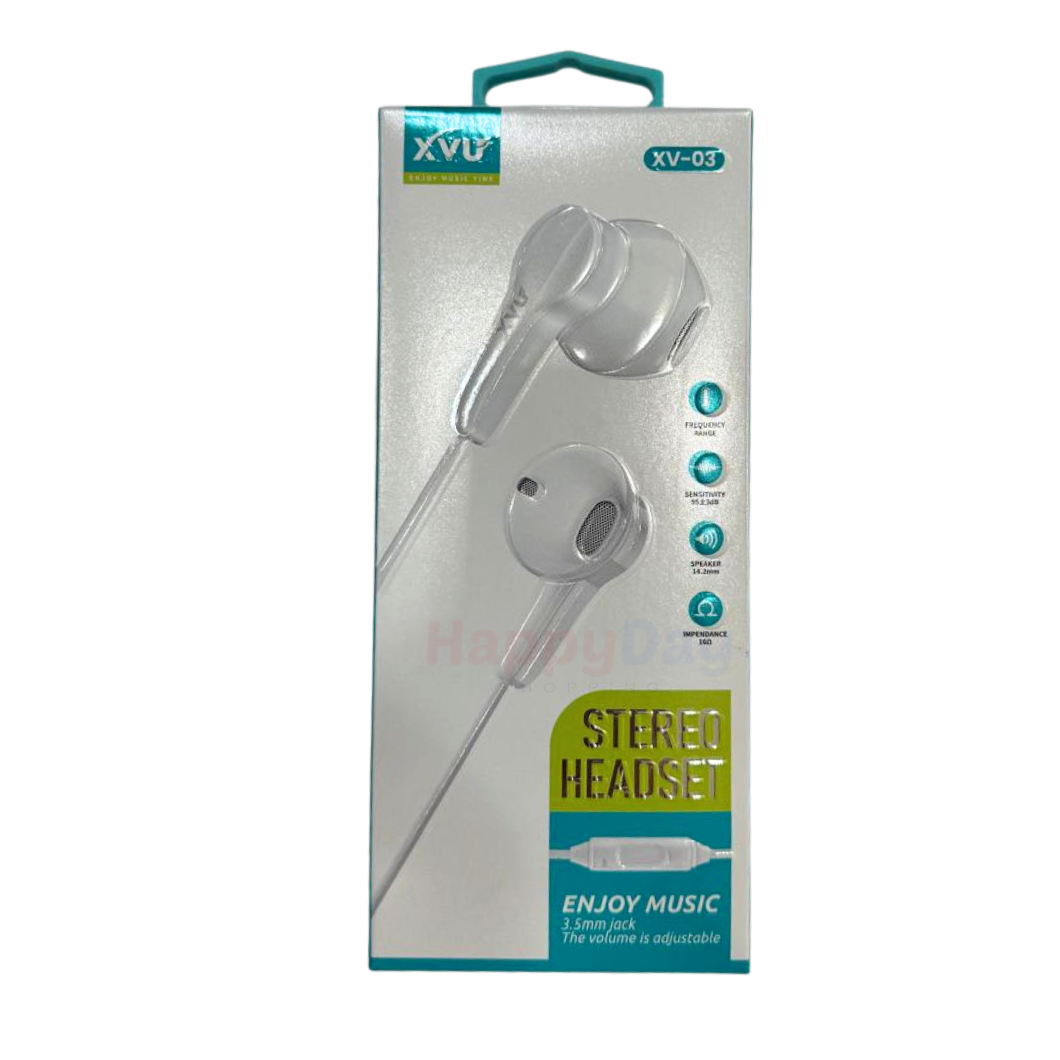 XVU Stereo Headset (White)