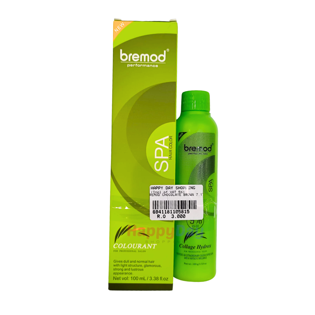 Bremod Colourant Hair Color 100ml (Chocolate Brown 7.17)