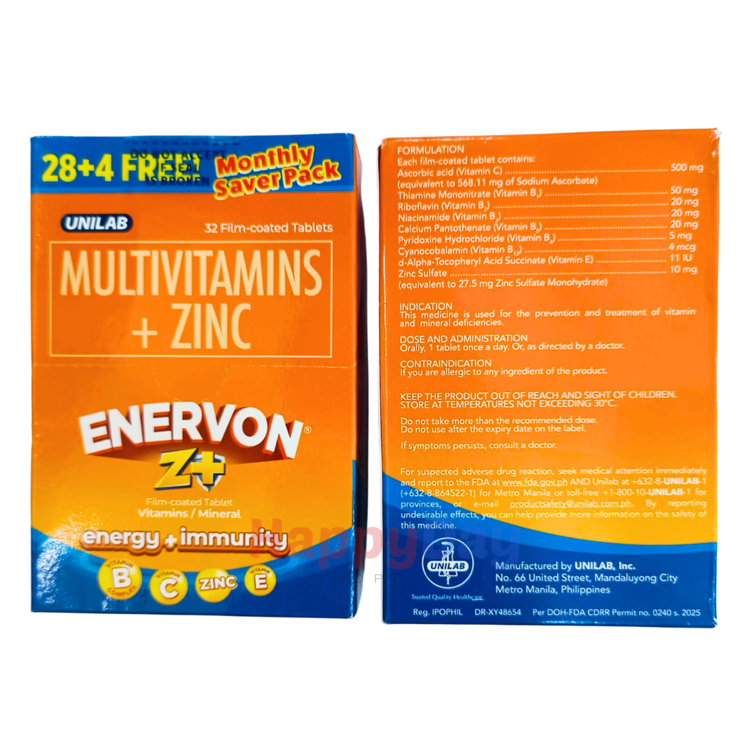 Unilab Enervon Z+ (32pc)