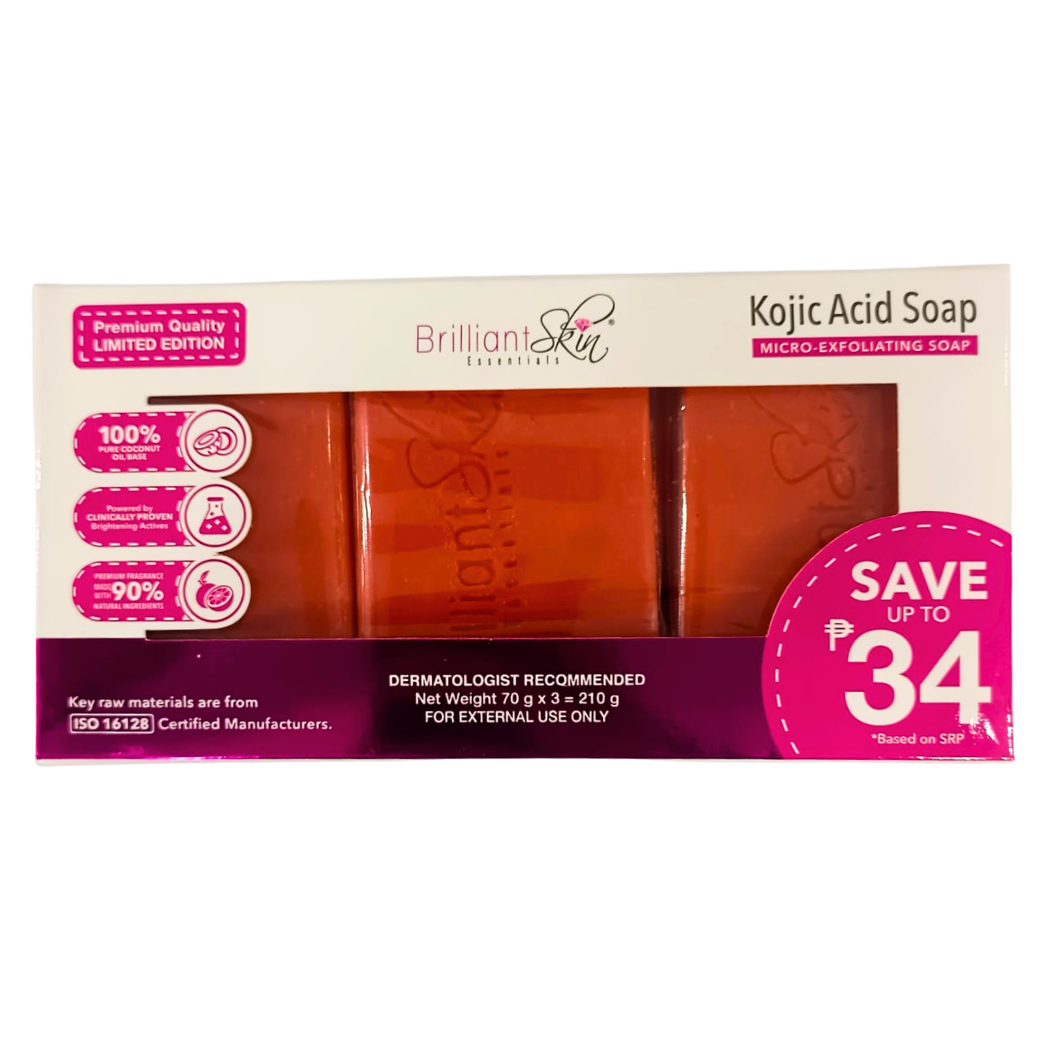 Brilliant Skin Kojic Acid Soap x3 (210g)