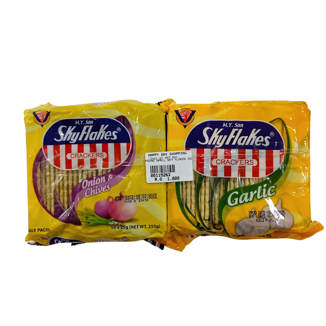 PROMO - Skyflakes Onion Chives + Garlic