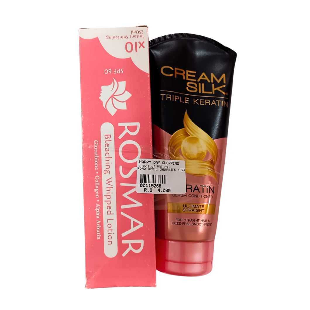 PROMO - Rosmar Whipped Lotion + Creamsilk Keratin Conditioner