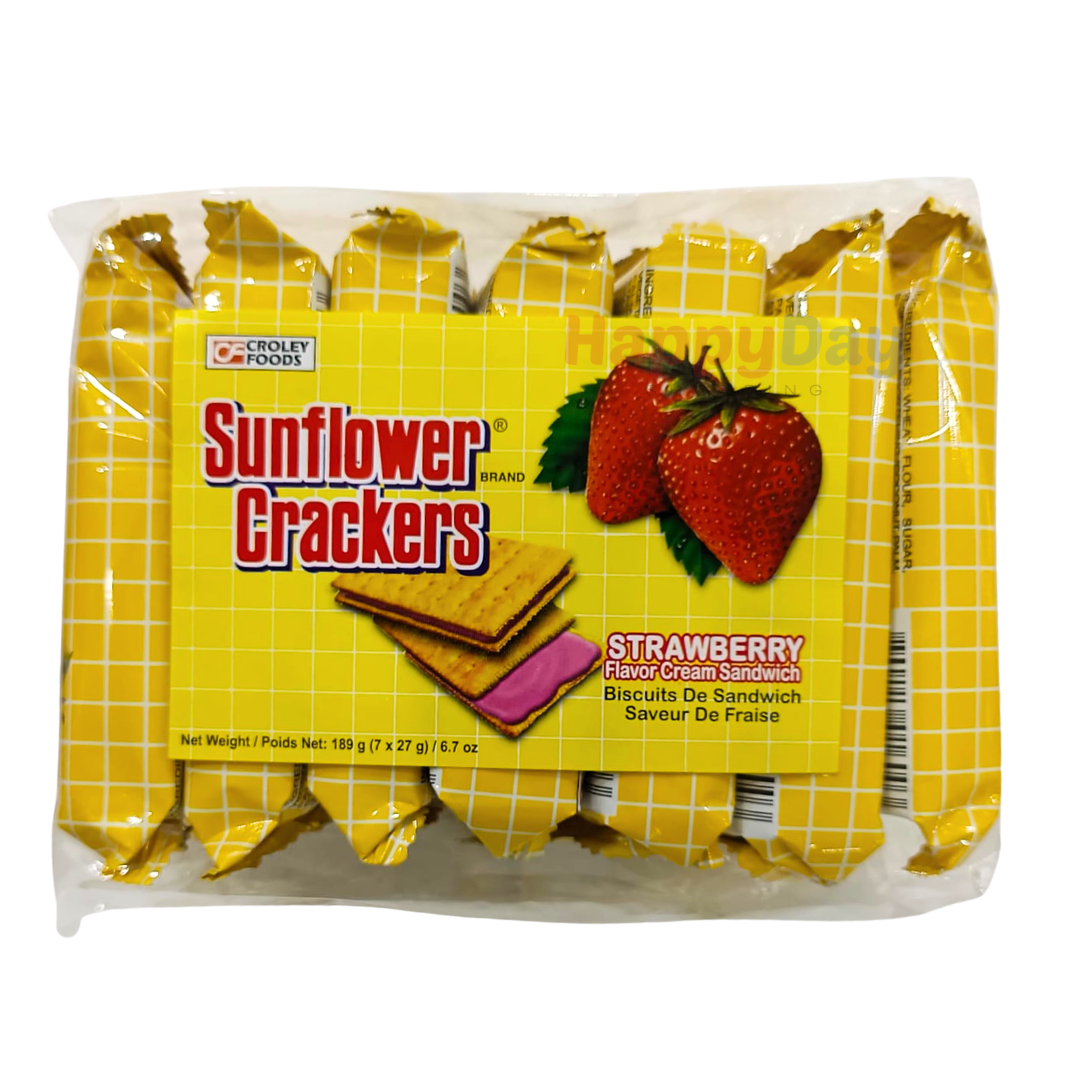 Croley Foods Sunflower Crackers Strawberry Biscuits 189g