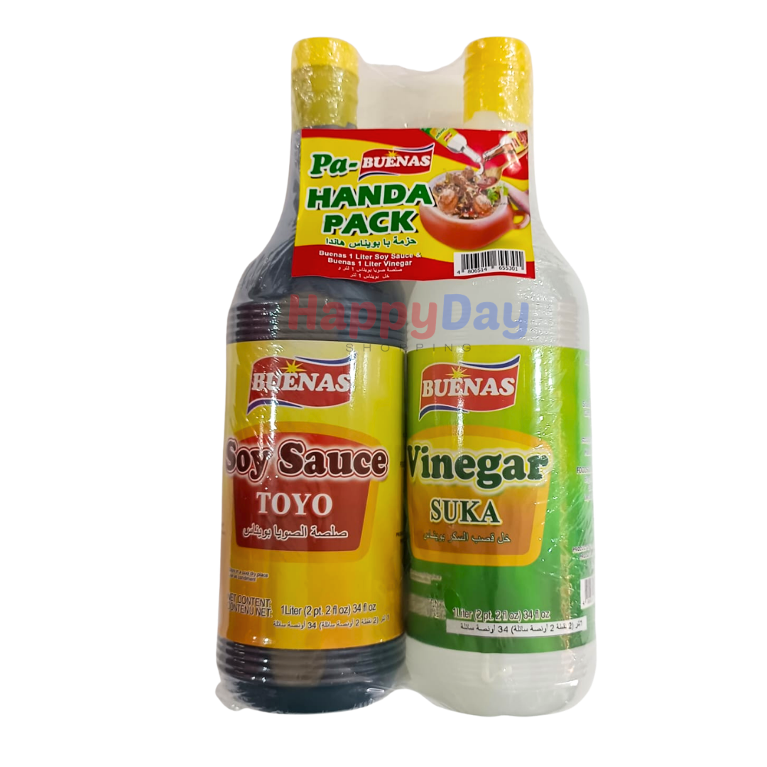 Buenas Soy Sauce (Toyo) + Vinegar (Suka) Pack