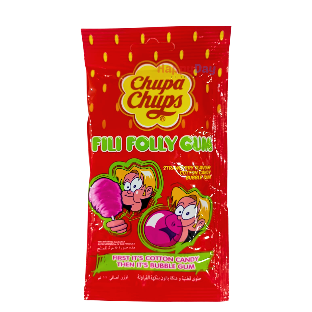 Chupa Chups Fili Folly Gum (Bubble Gum) Strawberry Flavor