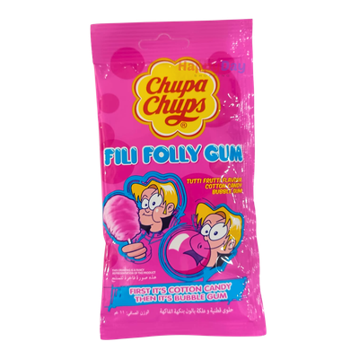 Chupa Chups Fili Folly Gum (Bubble Gum) Tutti Frutti Flavor 11g