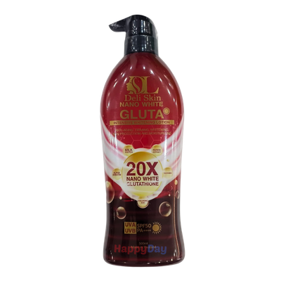 Deli Skin Nano White Gluta Lotion 20x SPF50 500ml