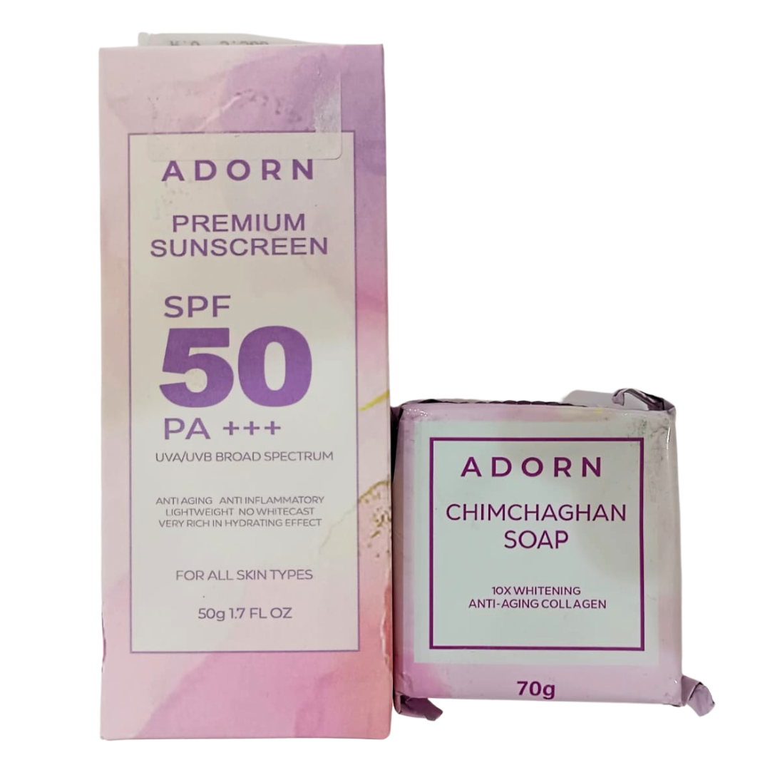 PROMO - Adorn Sunscreen SPF 50 + Adorn Soap