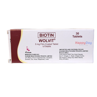 Biotin Wolvit 30 Tablets ***