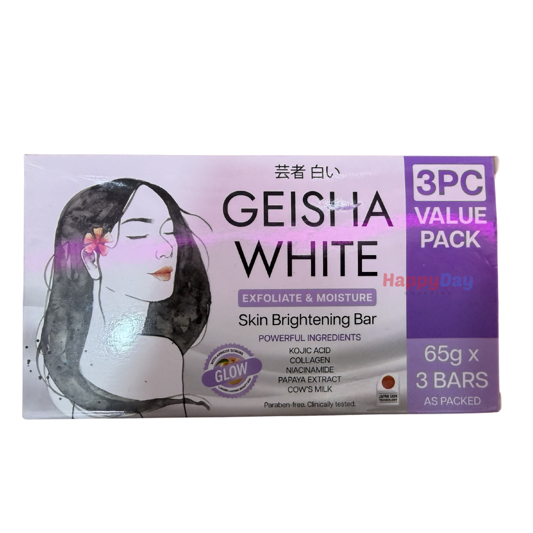 Geisha White Skin Brightening Bar (Exfoliate &amp; Moisture) 3x65g***