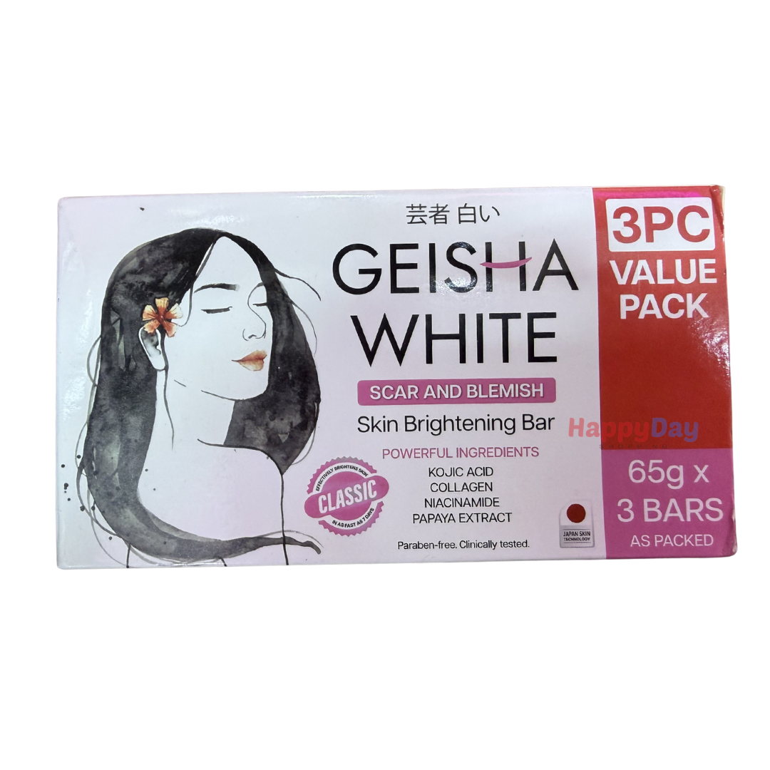 Geisha White Skin Brightening Bar (Scar and Blemish) 3x65g***