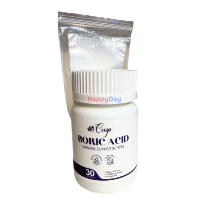 Cusp Borix Acid Vaginal Suppositories 30caps ***