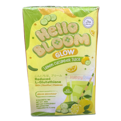 Hello Bloom Glow Lemon Cucumber Juice 10 Sachets ***