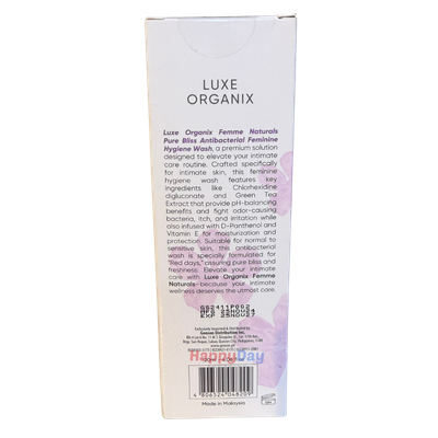 Luxe Organix Femme Naturals Pure Bliss Feminine Wash 120ml