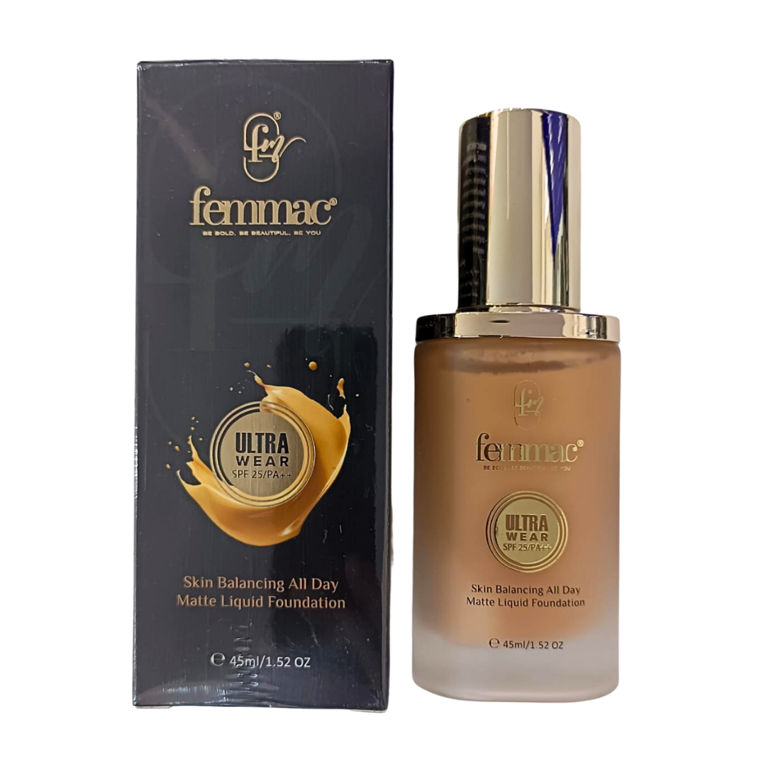Femmac Ultra Wear SPF25 Matte Liquid Foundation 45ml