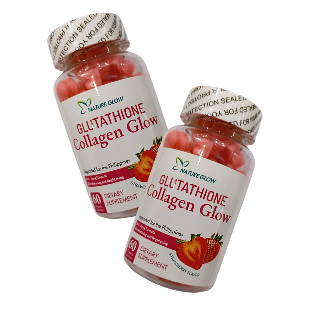 SPECIAL PROMO - Nature Glow Glutathione Collagen Glow Strawberry 60pc (2pcs)
