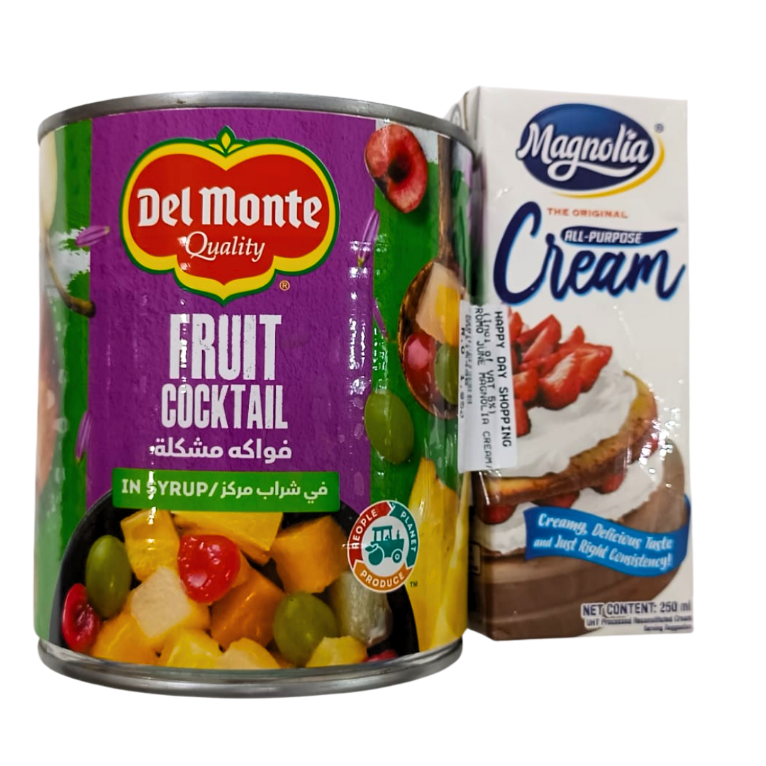 PROMO - Del Monte Fruit Cocktail + Magnolia Cream