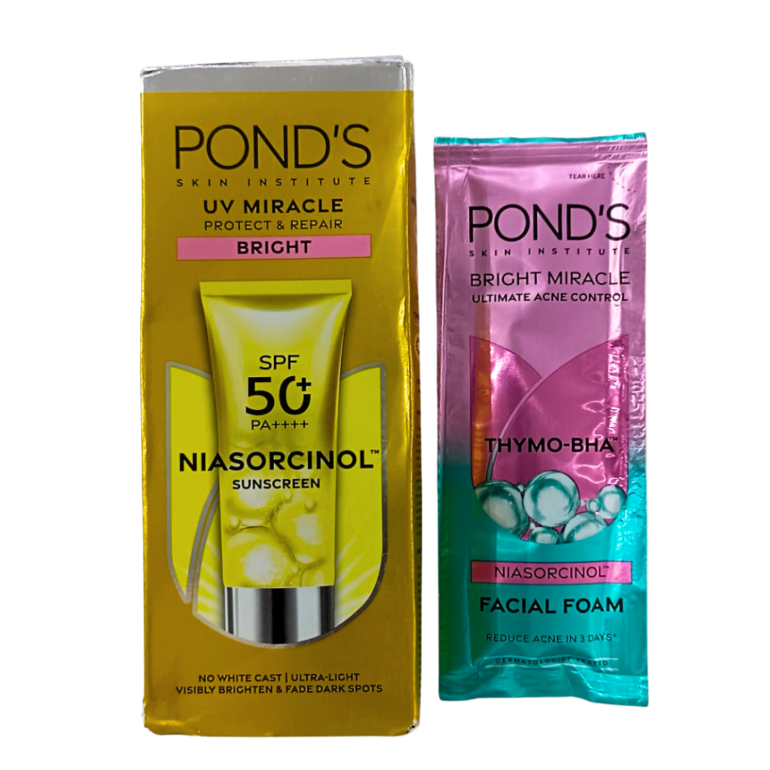 PROMO - Ponds Sunscreen (BRIGHT) + Facial Foam
